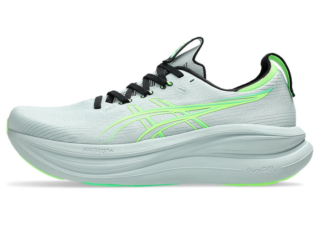 GEL-NIMBUS 28 (2E WIDE) - Cold Moss/Illuminate Green