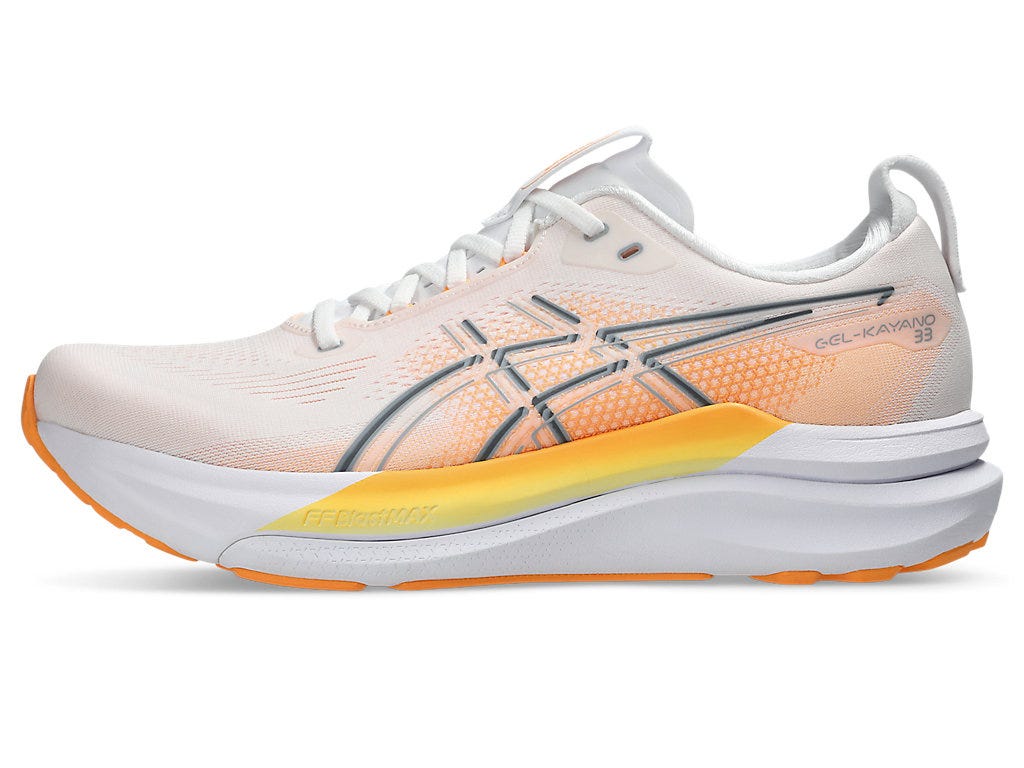 GEL-KAYANO 33 - White/Stadium Orange