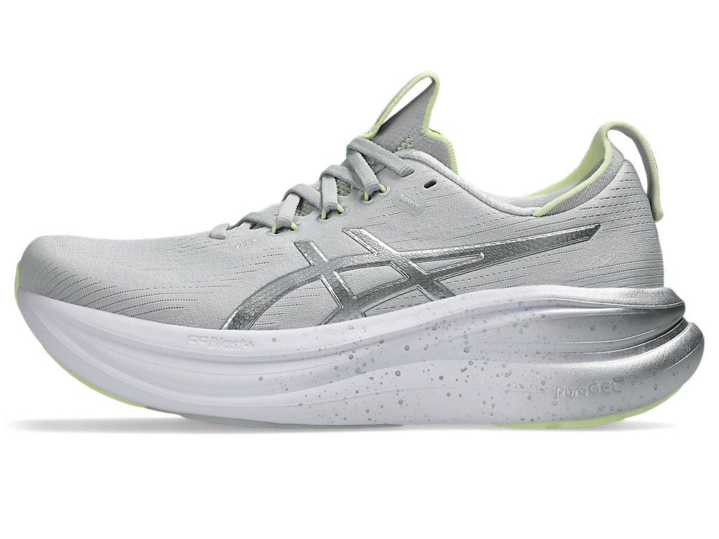GEL-NIMBUS 28 PLATINUM - Platinum/Glow Green
