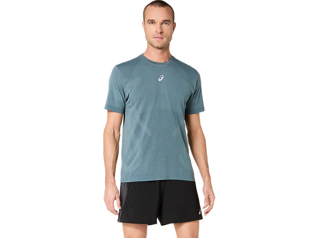 ROAD SEAMLESS SS TOP - Foggy Teal