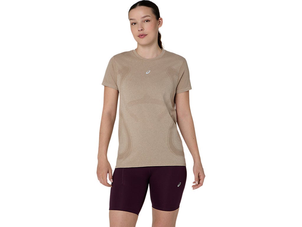 ROAD SEAMLESS SS TOP - Greige