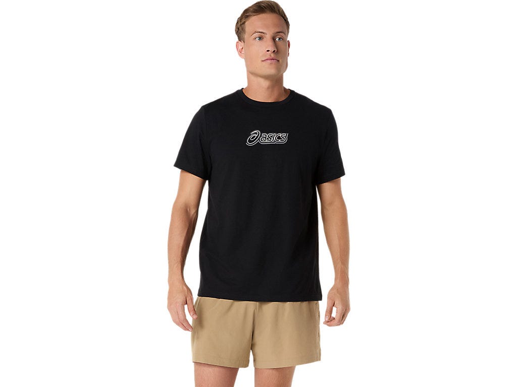 ASICS LOGO GRAPHIC TEE - Performance Black