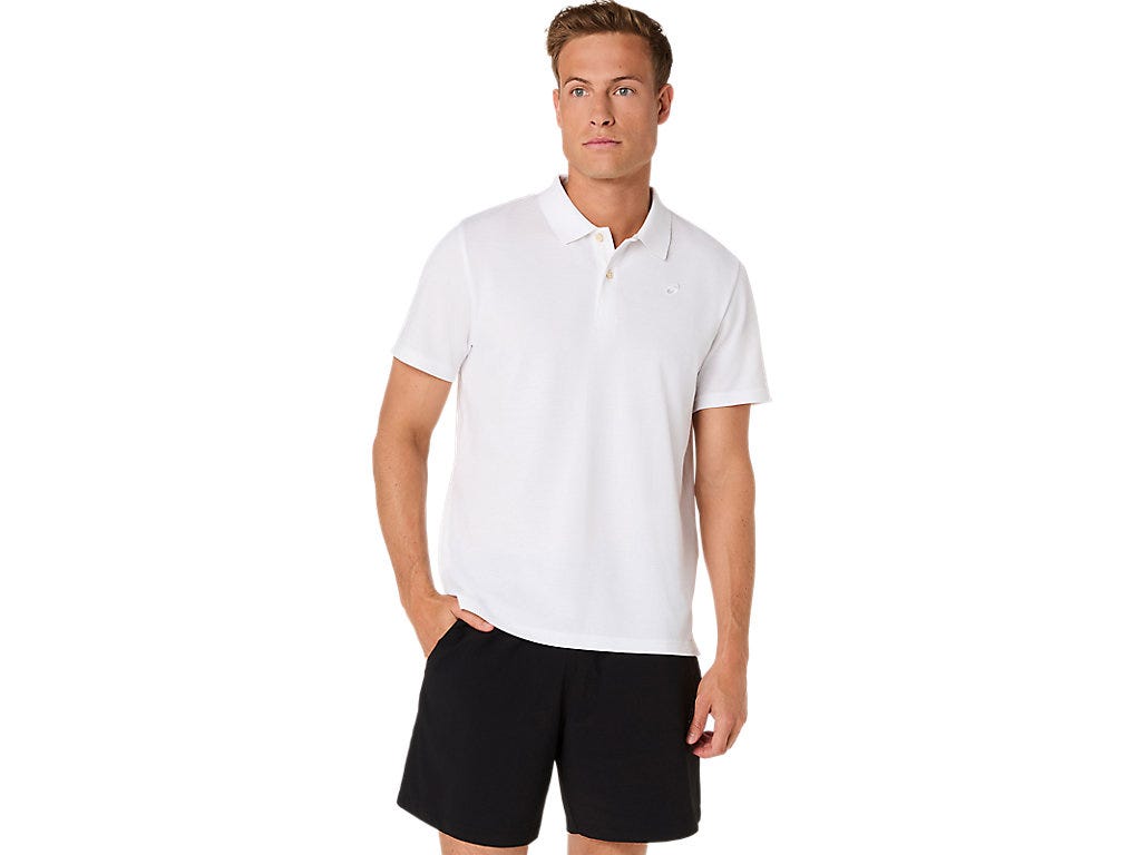 ASICS COTTON BLEND POLO-SHIRT - Brilliant White