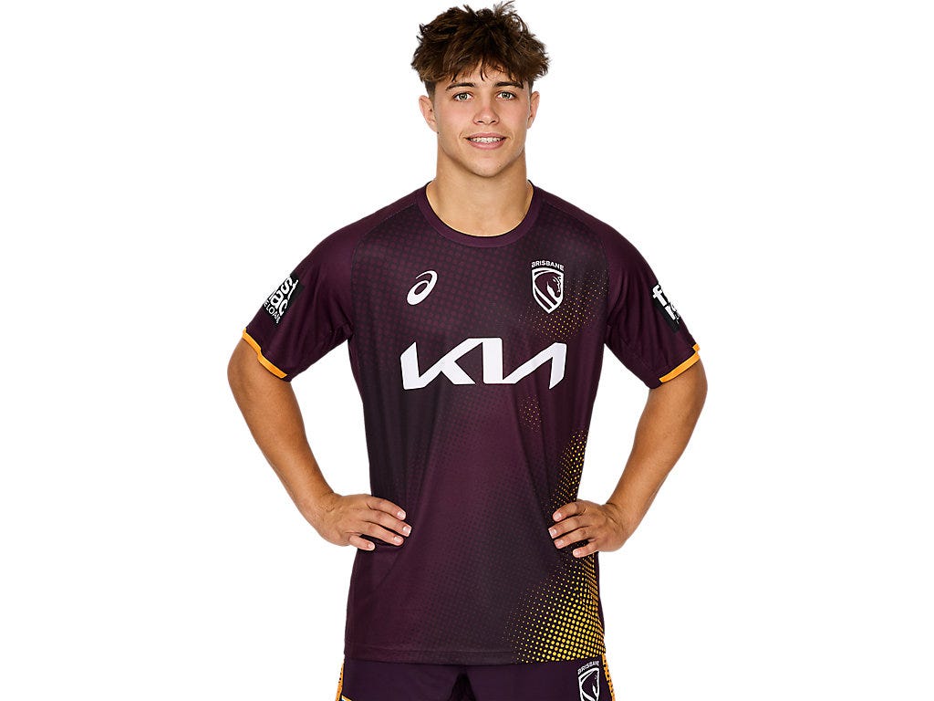 2026 BRISBANE BRONCOS SS TRAINING TEE - Maroon