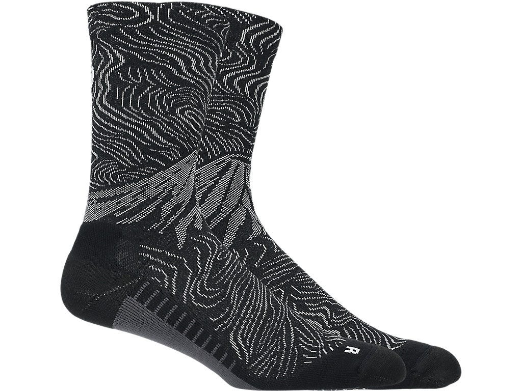 FUJITRAIL GRAPHIC CREW SOCK - Black/Cloud Grey